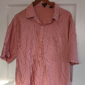 Stylish Red and White Striped Men's Shirt